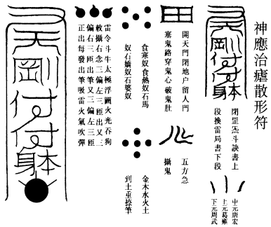 神应治疟散形符